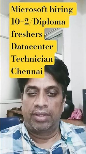 🚀 Microsoft Data Center Technician Vacancy | 12th Pass / IT Basics Eligible