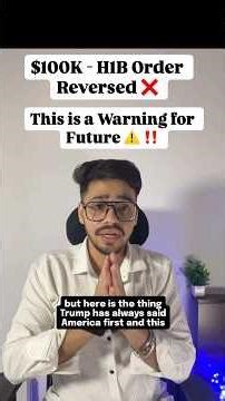 H1b $100k USD bill Reversed 🙏🏻 #h1b ##visa #h1bnews #shorts