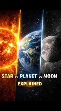 Star vs Planet vs Moon Explained 🪐🌌🌍🌛☄️#shorts