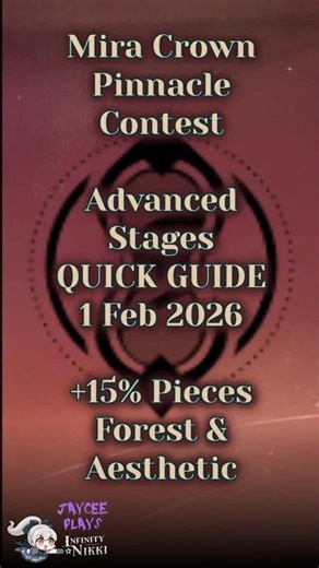 Mira Crown FEB 1 2026 : Advanced Stages Quick Guide : Infinity Nikki 2.2