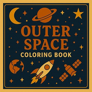 Outerspace Coloring Book – Planets, Rockets and Cosmic Scenes | Printable Galaxy Art for Kids and Adults | Instant Download PDF - Etsy Canada