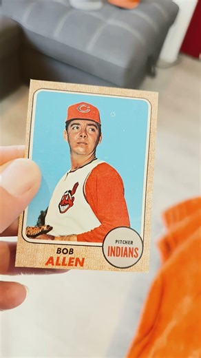 1968 Topps Bob Allen Pitcher for the Claveland Indians/Guardians