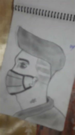 how to draw anime boy with mask #art