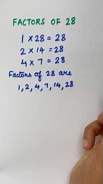 Factors of 28 | What are the factors of 28 | How to find factors of 28 | Factors of a number #maths