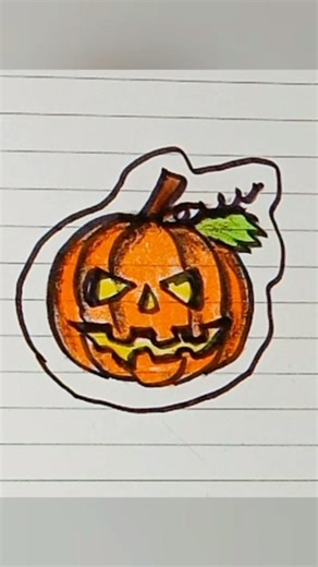 Menggambar labu helloween #drawing
