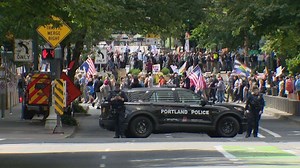 Portland participates in nationwide protests against Trump amid military parade