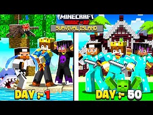 100 Days On SURVIVAL ISLAND in Hardcore Minecraft 😰