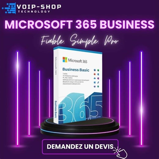 Microsoft 365 Business Basic – Collaboration & email pro pour entreprises