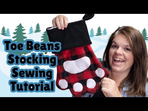 Sew a Paw-some Stocking with Toes! 🐾 Easy Christmas Sewing Tutorial
