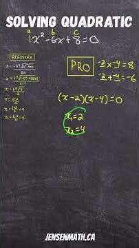 Solving a Quadratic 3 Ways #maths