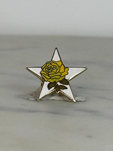 Order of the Eastern Star Pin: Yellow Rose on White Star – Fraternal Vintage Lapel Collectible - Etsy