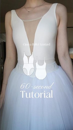 Quick ballet leotard tutorial 🌸 Sewing pattern ➡️ link in bio! #ballet #sewing
