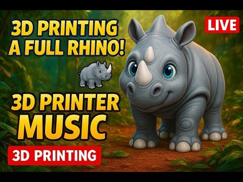 3D Printing a Baby Rhino! | Cute Articulated Model from STLFLIX🔥