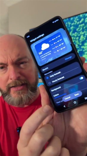 Samsung Transparent Weather Widget #smartphone #techgadgets #tech