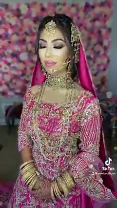 49K views · 924 reactions | Gorgeous bride Savera  Mashallah Makeup by me using Saleha Beauty “Royal” eyeshadow palette, “Black Cat” eyeliner, “Iconic Bronze” highlighter, & lipstick is “Lady Luck” mixed with “Me so sassy” | Saleha Abbasi - Makeup Artist | Facebook