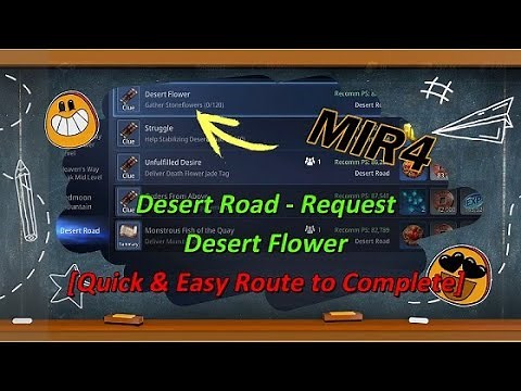 Mir4 | Desert Road Request | Desert Flower | Route & Spawn Locations