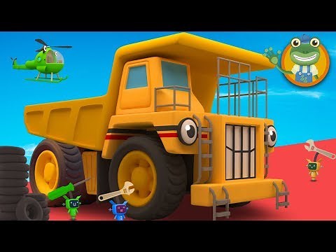 George The GIANT Dump Truck Visits Gecko's Garage | Big Truck Cartoons For Children