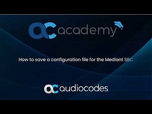 Saving the configuration file on a Mediant SBC