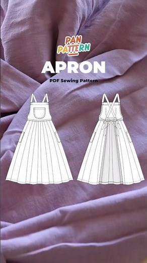Watch the full apron sewing tutorial on my YouTube channel #panpattern #sewingpatterns #sewingaprons