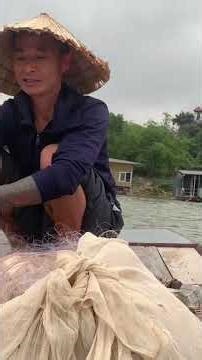 He decided to go out on a boat and cast his net to catch the school of fish at the bottom of the ...