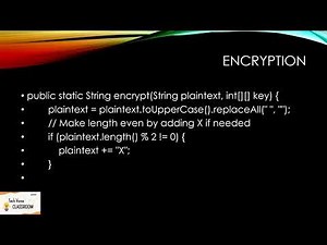 Hill Cipher - Java Implementation