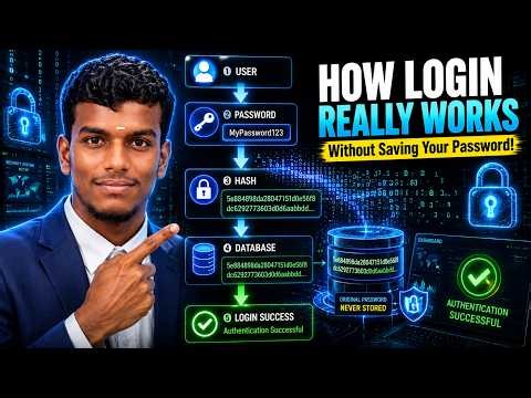 How Login Systems Work Using Hashing 🔑 | Step-by-Step Explained