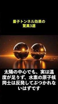 【量子トンネル効果】壁をすり抜ける⚛️壁をすり抜け、太陽を輝かせる🌞ミクロの世界で起きる奇跡、知ってる❓#量子力学 #豆知識 #science #物理 #雑学VOICEVOX:青山龍星