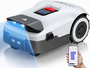 ANTHBOT Genie 600 Robot Lawn Mower, Full Band RTK 4-Eye Vision Robotic Lawn Mower for 0.2 Acres, Auto Mapping and Multi-Zone Management