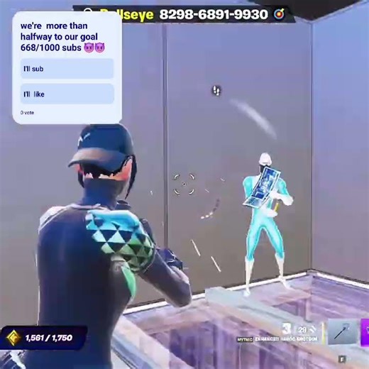 fornite box fight insane clutch 😈😈😈