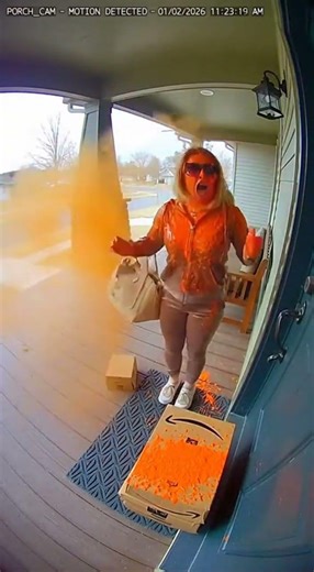 Karen tries to STEAL from my porch... INSTANT KARMA TRAP! 📦💥