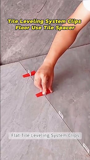 tile leveling system clips floor use tile spacer. #tilelevelingsystem #diy #floortiles