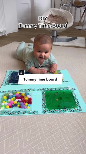 DIY Tummy Time Board for 4 Month Old Baby