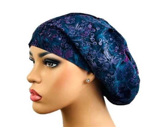 Euro Scrub Cap, Surgical Hat, Nurse Scrub Hat for Long Hair, Healthcare Worker Hat, Satin Lining Option, DK Scrub Hats, Berry Crush - Etsy