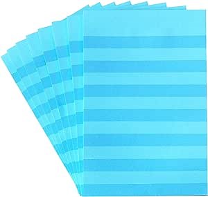 400 Sheets Lined Sticky Notes 4x6 Large Pastel Ruled Sticky Note Pads Memo Bulk School Office Supplies (Light Blue-Blue)