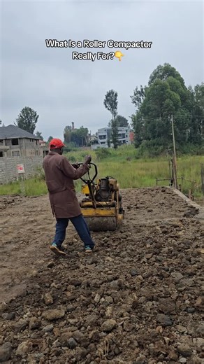 A roller compactor (also called a road roller or compactor roller) is a heavy construction machine used to compact soil, gravel, concrete, or asphalt during the construction of roads, foundations, and other large structures. What It's For: -Increase ground density by removing air pockets -Create a stable, level surface for construction (like for roads or foundations) -Prevent future settlement or shifting of the ground How It Works: -It rolls over the surface with heavy drums (cylindrical roller