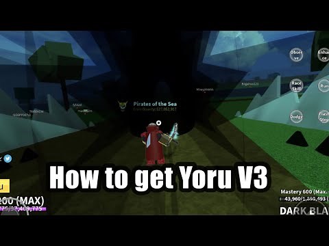 How to get Dark Blade/Yoru V3 | Roblox Blox Fruits | Tutorial