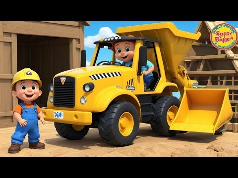 Ruff Ruff Diggers at Play | Construction Nursery Rhyme and Educational Song for Kids, Toddlers