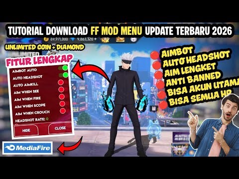 MANTAP‼️ CARA DOWNLOAD & INSTAL MOD MENU FREEFIRE UPDATE TERBARU 2026 - LINK MEDIAFIRE