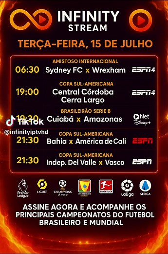 Assista Futebol AO VIVO com InfinityStream!