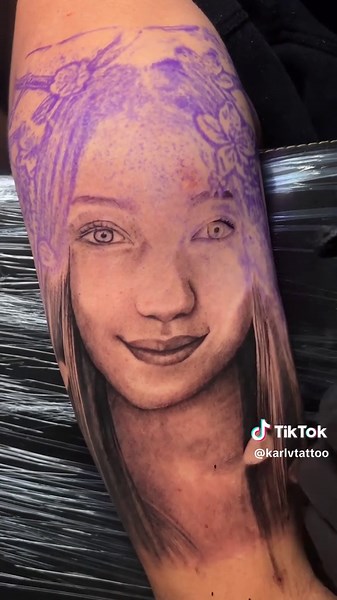 Portrait Tattoo of My Wife: A Realistic Design