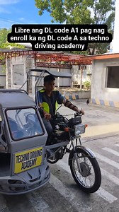 Libre ang DL code A1 sa techno driving academy #driverslicense #followers2025 #highlights | Jeffrey Marqueses Sumaoang