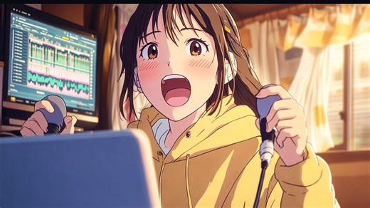 Anime, Workstation, Computer. Free Stock Video