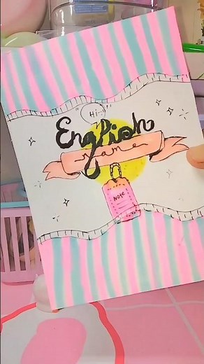 Cute Notebook with easy front paper page design 📕 #calligraphy