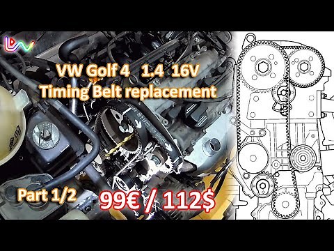 VW Golf 4 - Timing Belt 1.4 16V AHW Replacement - Part 1
