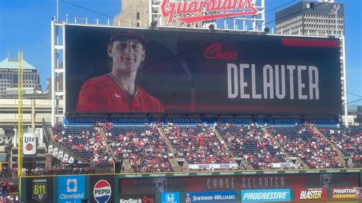 20K views · 338 reactions | West Virginia native (Hedgesville HS) Chase DeLauter making his MLB debut for Cleveland in game 2 of the wild card series vs Detroit. He’s batting 7th and playing CF. #wvprepbase Hedgesville High School Athletics | Rob Metzger - NEWS9 | Facebook