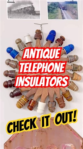 Antique Porcelain Telephone Insulators #antique #telephone #insulators #collectables #history
