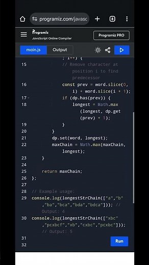 Longest String Chain | JavaScript Solution | LeetCode Problem Tutorial