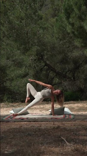 Yoga in the woods