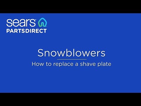 How to replace a snowblower shave plate