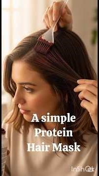 "3-Ingredient Protein Hair Mask for Damaged Hair | Egg + Curd + Olive Oil"